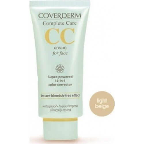 Coverderm Complete Care CC Cream for Face SPF25 Light Beige 40ml