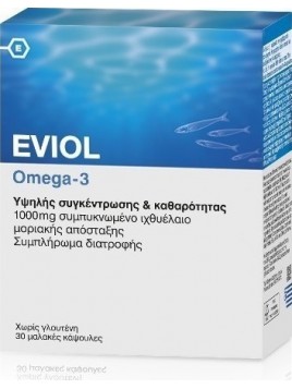 Eviol Omega-3 1000mg 30 μαλακές κάψουλες