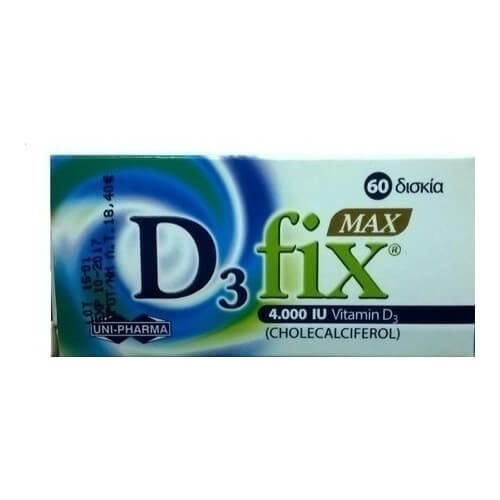 Uni-Pharma D3 Fix Max 4000iu 60 ταμπλέτες