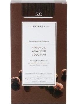 Korres Argan Oil Advanced Colorant 5.0 Καστανό Ανοιχτό Φυσικό