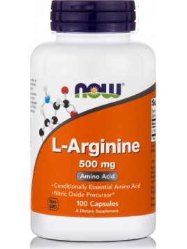 Now Foods L-Arginine 500mg 100 κάψουλες