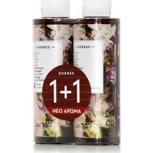 Korres Αφρόλουτρο Βιολέτα 2x250ml Korres Αφρόλουτρο Βιολέτα 2x250ml