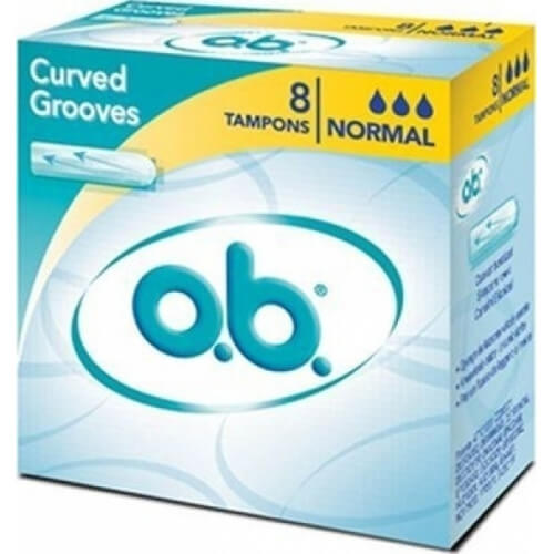 O.B. Original Curved Grooves Normal 8τμχ