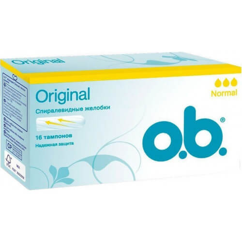 O.B. Original Curved Grooves Normal Tampons 16τμχ