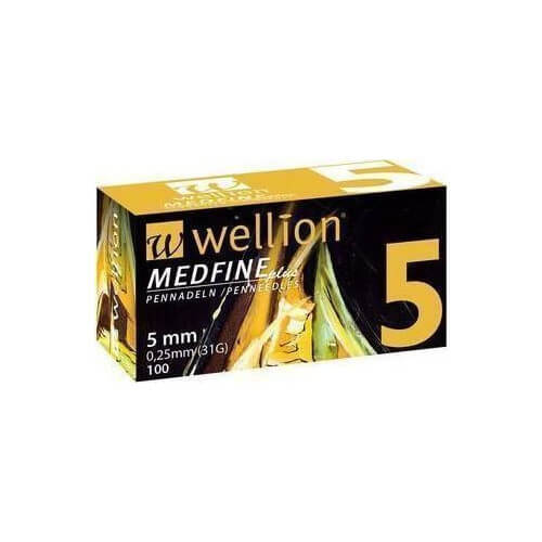 Wellion Medfine plus 31g για Στυλό Ινσουλίνης 5 mm 100 τμχ