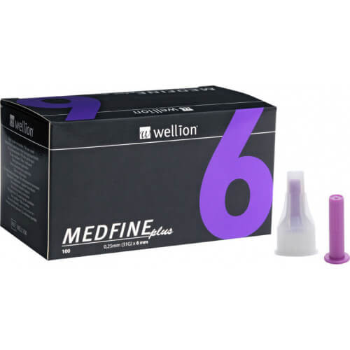Wellion Medfine Plus 6mm 100τμχ