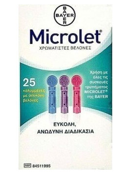 Bayer Microlet Colored Lancets 25τμχ