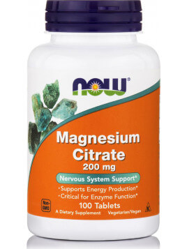 Now Foods Magnesium Citrate 200mg 100 ταμπλέτες