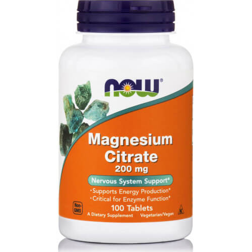 Now Foods Magnesium Citrate 200mg 100 ταμπλέτες