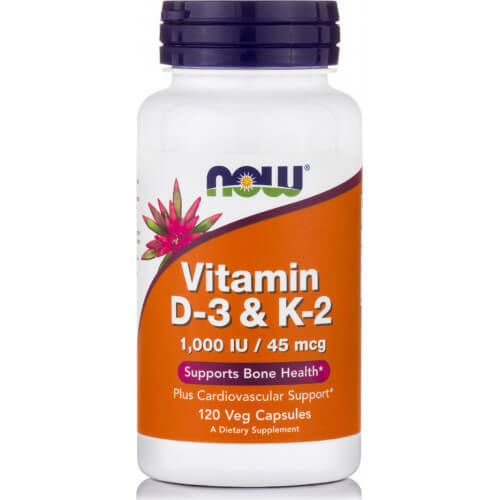 Now Foods Vitamin D-3 & K-2 120 φυτικές κάψουλες