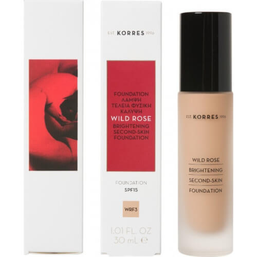 Korres Rose Brightening Second-Skin Foundation SPF15 WRF3 30ml