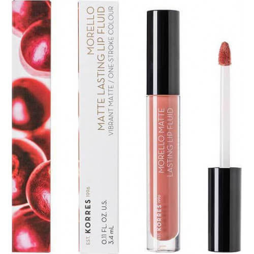 Korres Morello Matte Lasting Lip Fluid 06 Romantic Nude