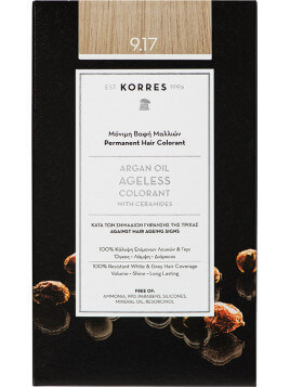 Korres Argan Oil Ageless Colorant Νο 9.17 Κατάξανθο Ανοιχτό Μπεζ