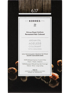 Korres Argan Oil Ageless Colorant Νο 6.17 Ξανθό Σκούρο Μπεζ 50ml