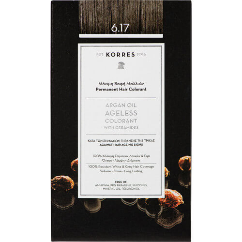 Korres Argan Oil Ageless Colorant Νο 6.17 Ξανθό Σκούρο Μπεζ 50ml