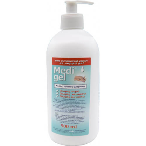 Medi Gel Ήπιο Αντισηπτικό Gel Χεριών 500ml