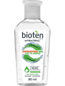 Bioten Antibacterial Αντισηπτικό Gel Χεριών με Aloe Vera 80ml