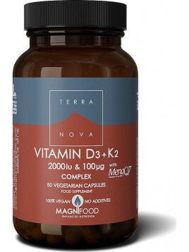 TerraNova Vitamin D3 2000iu with K2 100μg 50 φυτικές κάψουλες