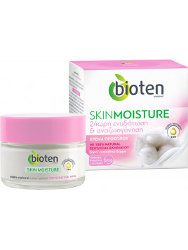 Bioten Skin Moisture 24h Hydration & Regeneration with Cotton Extract for Dry & Sensitive Skin 50ml
