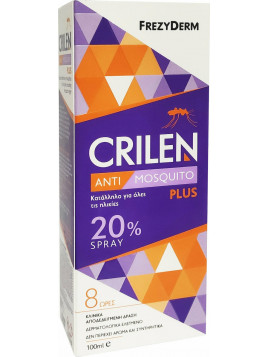 Frezyderm Crilen Anti Mosquito Plus 20% Άοσμο Εντομοαπωθητικό Σπρέι 100ml