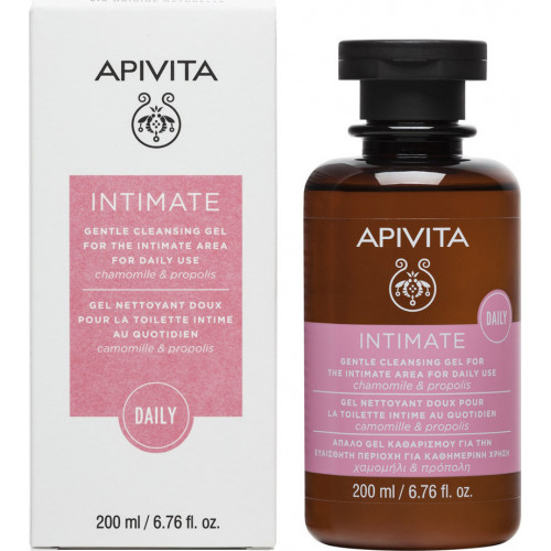 Apivita Intimate Daily Απαλό Gel Καθαρισμού της Ευαίσθητης Περιοχής με χαμομήλι & πρόπολη 200ml