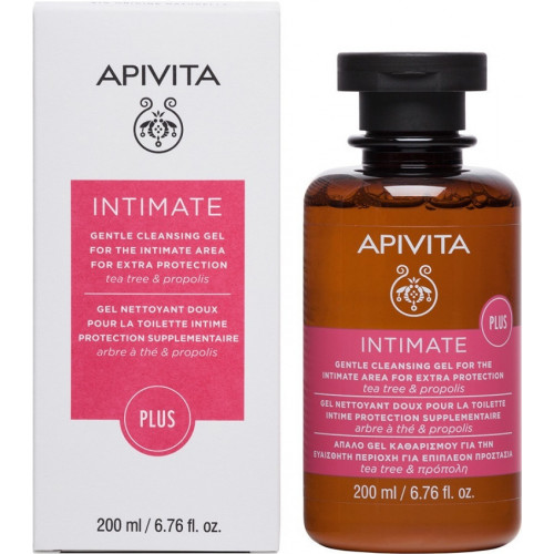 Apivita Intimate Plus Απαλό Gel Καθαρισμού της Ευαίσθητης Περιοχής με Tea Tree & Πρόπολη 200ml
