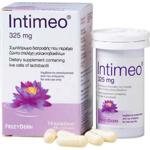 Frezyderm Intimeo Συμπλήρωμα Διατροφής με Ζώντα Στελέχοι Γαλακτοβακίλλων 325mg 14 κάψουλες