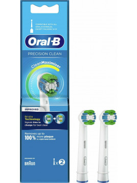 Oral-B Precision Clean CleanMaximiser Ανταλλακτικές Κεφαλές για Ηλεκτρική Οδοντόβουρτσα 2τμχ