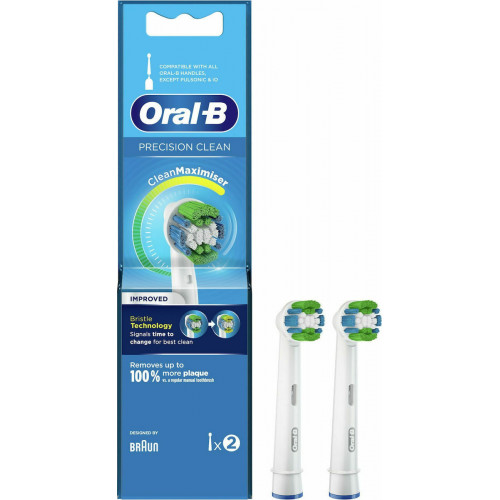 Oral-B Precision Clean CleanMaximiser Ανταλλακτικές Κεφαλές για Ηλεκτρική Οδοντόβουρτσα 2τμχ