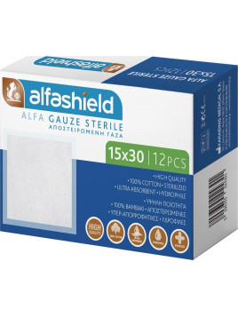 Karabinis Medical Alfashield Alfa Gauze Sterile 15x30cm 12τμχ