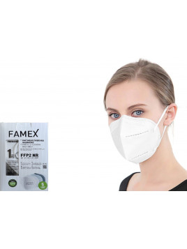 Famex Μάσκα Προστασίας FFP2 Particle Filtering Half NR σε Λευκό χρώμα 10τμχ