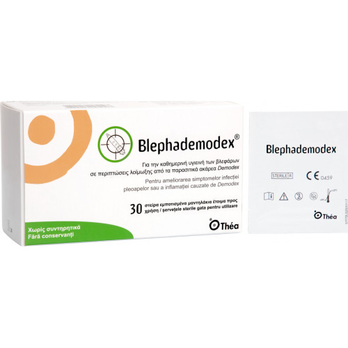 Thea Pharma Hellas Blephademodex Οφθαλμικά Επιθέματα σε Λευκό χρώμα 30τμχ