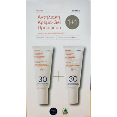 Korres Yoghurt Sunscreen Face Cream SPF30 2 x 40ml