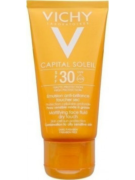 Vichy Ideal Soleil Mattifying Fluid Dry Touch Αδιάβροχο Αντηλιακό Προσώπου SPF30 50ml
