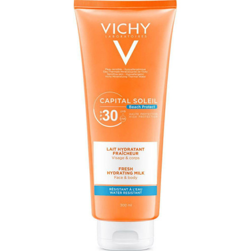 Vichy Capital Soleil Fresh Hydrating Milk Αδιάβροχο Αντηλιακό Σώματος SPF30 300ml