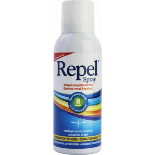 Uni-Pharma Repel Άοσμο Εντομοαπωθητικό Spray με Υαλουρονικό Κατάλληλο για Παιδιά 100ml