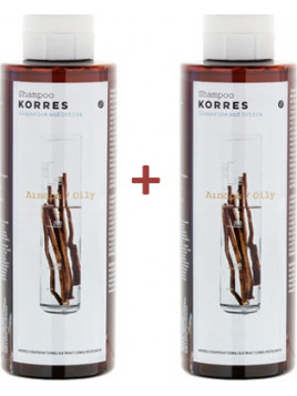 Korres Licorice & Urtica Σαμπουάν Γενικής Χρήσης για Λιπαρά Μαλλιά 2x250ml