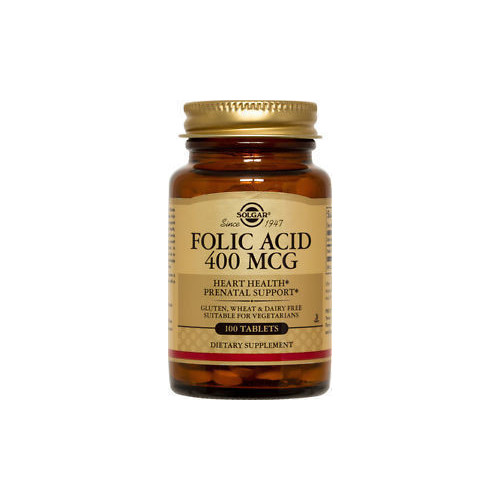 Solgar Folic Acid 400μg 100 ταμπλέτες