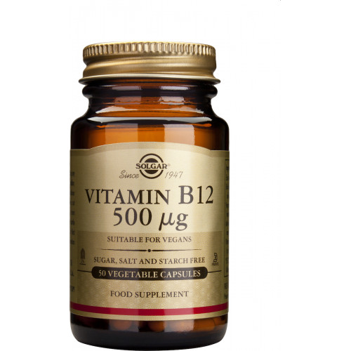 Solgar Vitamin B12 500mcg 50 φυτικές κάψουλες