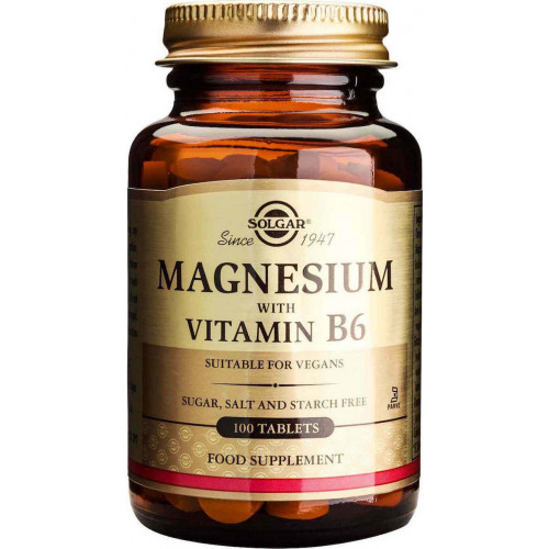 Solgar Magnesium with Vitamin B6 100 ταμπλέτες