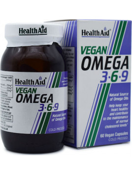 Health Aid Vegan Omega 3 6 9 Κατάλληλο για Παιδιά 60 φυτικές κάψουλες