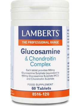 Lamberts Glucosamine Chondroitin Complex Συμπλήρωμα για την Υγεία των Αρθρώσεων 500mg 60 ταμπλέτες