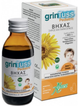 Aboca Grintuss Sirop Bambini Σιρόπι για Παιδιά για Ξηρό και Παραγωγικό Βήχα χωρίς Γλουτένη 180ml