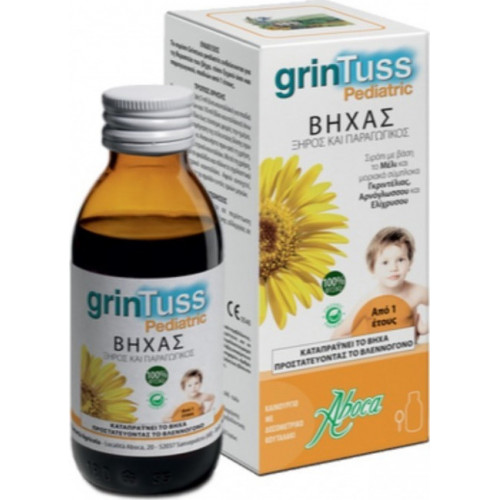 Aboca Grintuss Sirop Bambini Σιρόπι για Παιδιά για Ξηρό και Παραγωγικό Βήχα χωρίς Γλουτένη 180ml