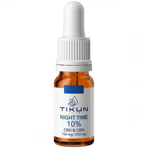 Tikun Night Time CBD 750mg & CBN 250mg Έλαιο Κάνναβης σε Σταγόνες με Γεύση Citrus 10ml