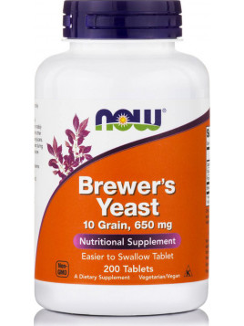 Now Foods Brewers Yeast 10gr 650mg 200 ταμπλέτες