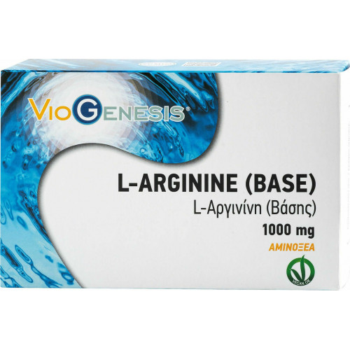 Viogenesis L-Arginine Base 1000mg 60 ταμπλέτες Viogenesis L-Arginine Base 1000mg 60 ταμπλέτες