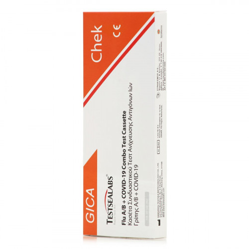 TestSeaLabs Flu A/B & Covid-19 Combo Cassette Διαγνωστικό Τεστ Ταχείας Ανίχνευσης Αντιγόνων 1τμχ