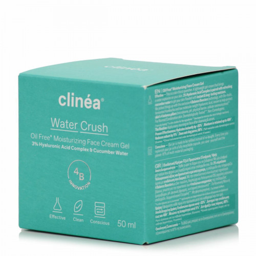 Clinea Water Crush Light Ενυδατικό Gel Προσώπου Ημέρας για Κανονικές/Μικτές Επιδερμίδες με Υαλουρονικό Οξύ 50ml