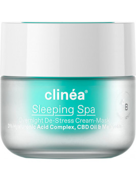 Clinea Water Crush Sleeping Spa De-Stress Cream-Mask Balm Προσώπου Νυκτός για Ενυδάτωση με Υαλουρονικό Οξύ 50ml